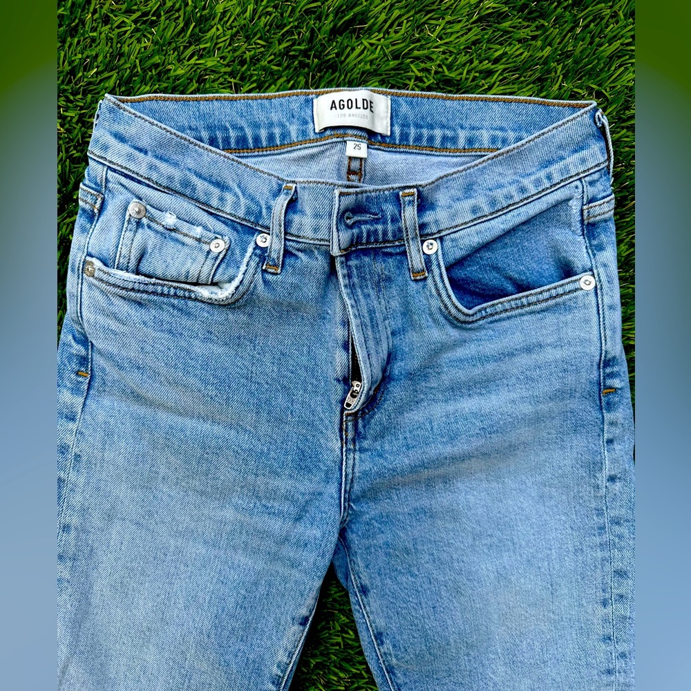 EUC AGOLDE Toni jeans